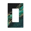 Turquoise Green Teal Gold Marble Texture 1 Gang Rocker Light