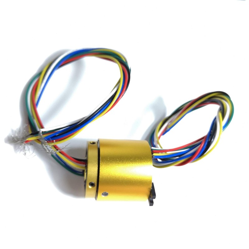 Taidacent Through Bore Electrical Slip Ring Rotary Electrical Contact 6/12/18/24