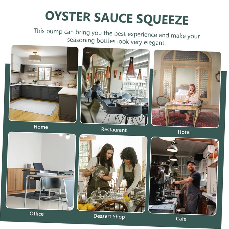 CIYODO Oyster Sauce Bottle Nozzle Pump with Squeeze Function and