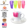 Iconikal Hook on Mug Tea Bag Holder Set, 4-Pack Purple