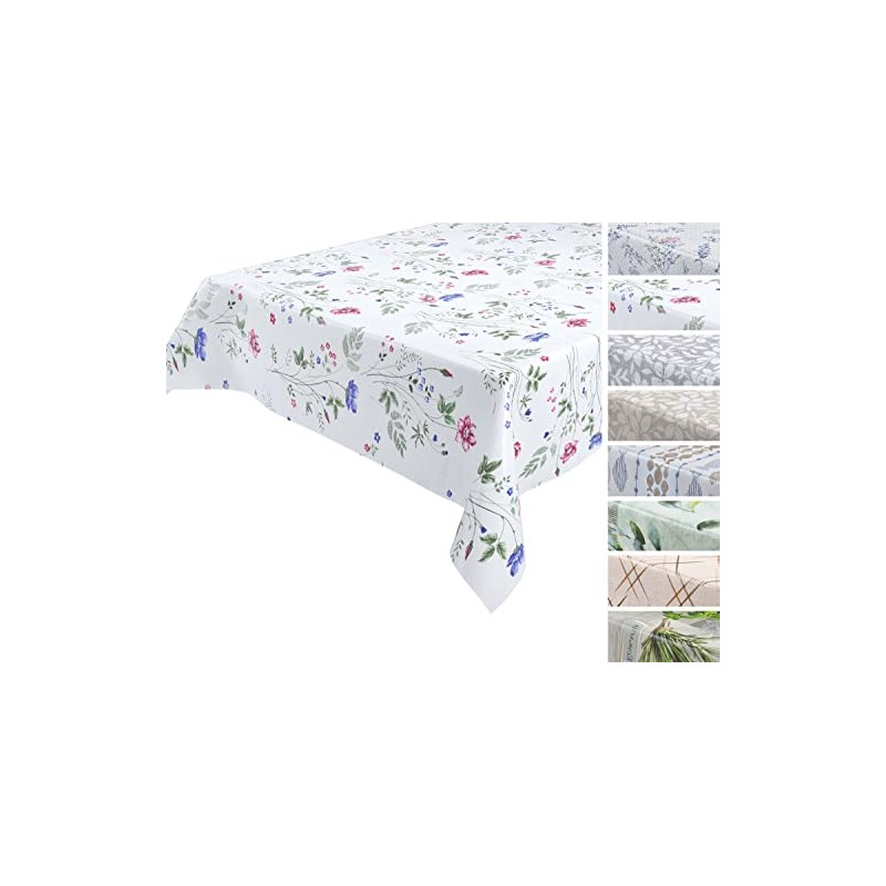 BEAUTEX Oilcloth Tablecloth, Wipe-Clean Tablecloth, Round, Oval Square, Choice of