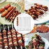 Barbecue Skewers, 10 PCS Flat Long Reusable Steel Metal Skewers
