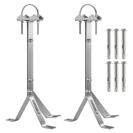 SS304 Antenna Wall Mount 16 Inch Tall Heavy-Duty Stand Off Wall Mast Mount Windproof Antenna Mounting Bracket