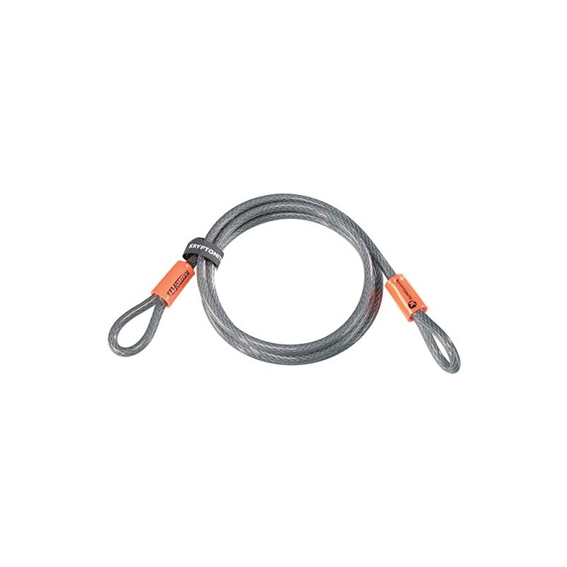 Kryptonite Cable Lock KryptoFlex Looped Cables, Black, grey, 220 cm.