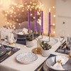 10 Inch Neon Purple Spiral Taper Candles Set for Dinner,