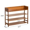 Suwoic Bamboo Shoe Rack Organizer, 4 Tier Shoe Shelf Storage