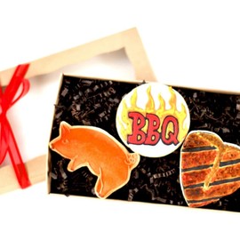 3 Ct. Pork BBQ Cookie Gift Box Set! Give Thanks for a job well done! Appreciation Gift or Event Favors!