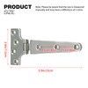 Zreneyfex 2 Pack Heavy Duty Marine Grade T Hinges (6''