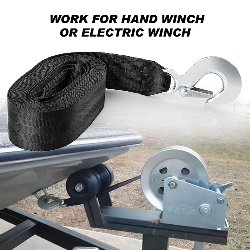 big-autoparts 2 Inch by 20 Feet Trailer Winch Strap with