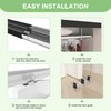 BarnBase 8FT/96(Double 4FT) Bypass Door Hardware, Aluminum Double-Closing Sliding Closet