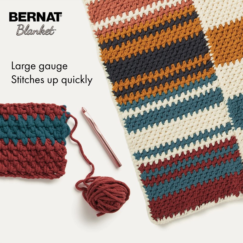 Bernat Blanket Yarn, 10.5 oz, Burnt Mustard, 1 Ball