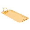 Rectangular Tea Cup Tray Gold Fruit Food Storage Tray with