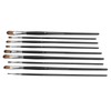 9Pcs Painting Brush Good Pigment Adsorption Round Flat Head Art