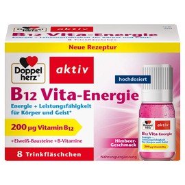Doppelherz B12 Vita-Energy Drinking Bottles - Energy and Performance for Body and Mind - Vitamin B12 to Reduce Fatigue and Fatigue - 8 x 10ml
