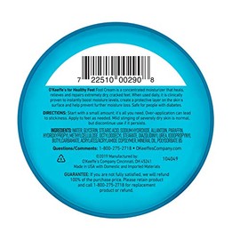 O'Keeffe's O'Keeffe's for Healthy Feet Foot Cream; Guaranteed Relief for Extremely Dry; Cracked Feet; Instantly Boosts Moisture Levels; 6.4 Ounce Jar; Value Size; (Pack of 1)