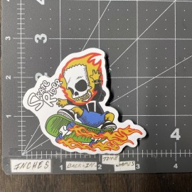 Bart Simpson Skate Rider Humor Sticker For Skateboard Phone Guitar Ect New10