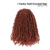 Yanky Twist Crochet Hair (8+10+12 inch)*3,Total 9 packs,Ginger Red,Pre-Looped Yankee
