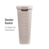 Mind Reader 40L Slim Laundry Hamper, Clothes Basket, Lid, Wicker