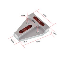 High precision aluminum alloy T-shaped level platform can be used. Small ruler with magnetic bubble beads for measurement (70 x56 x15mm)