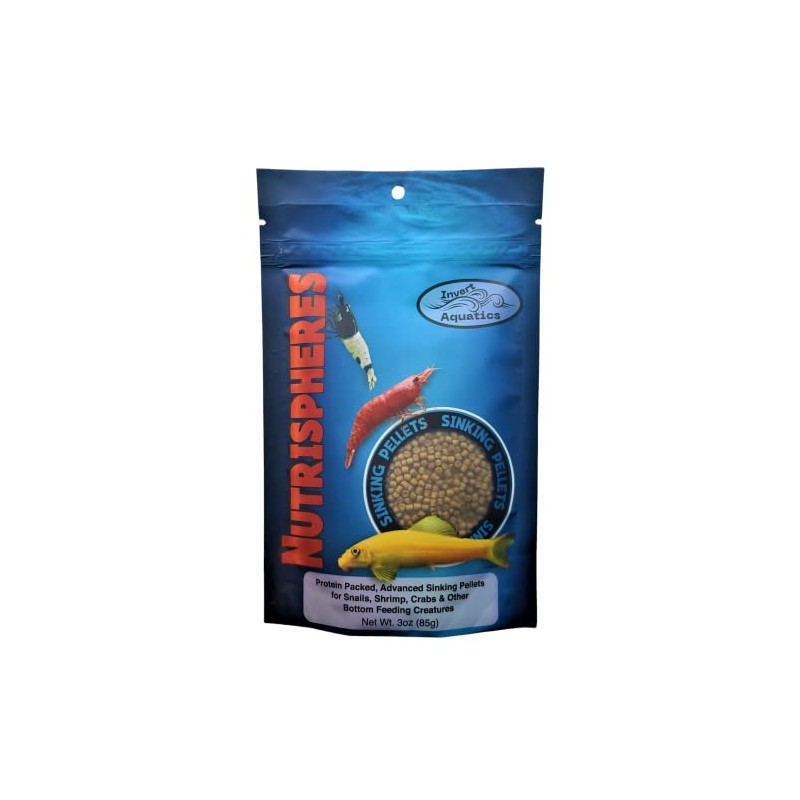 Invert Aquatics NutriSpheres - Sinking Diet for Snails, Shrimp &