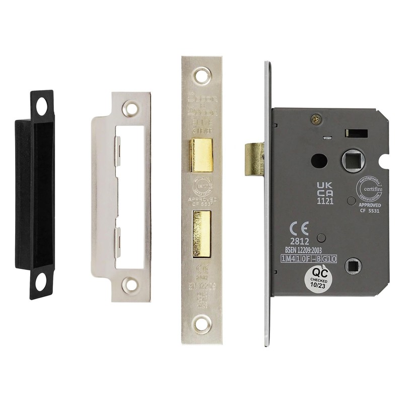 Decoranddecor Bathroom Mortice Lock - 2.5inch / 64mm - Satin
