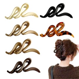 WADY 6 Pcs Hair Claw Clips, Large Hair Clips, Big Claw Clips For Thick Hair, Matte strong grip hair clip gifts for women, Strong Hold Hair Clips Suitable for Women Fashion Hair Styling Accessories