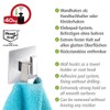 WENKO Turbo-Loc® Uno Quadro Stainless Steel Wall Hooks - No