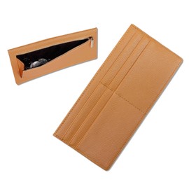 jessimi Slim Credit Card Wallet for women Long Card Holder ID Case (Brown)