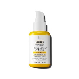 Kiehl's Better Screen - Suero UV SPF 50+, protector solar facial invisible con péptido de colágeno, filtros UV para proteger los rayos UVA y UVB, ayud