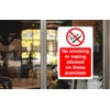 No smoking or vaping allowed on these premises sign- 3mm