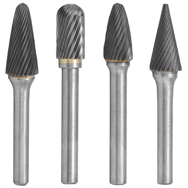 4Pcs Carbide Burr 12mm Durable Sturdy Tungsten Steel Convenient Wide