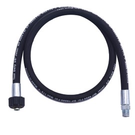 Tool Daily Pressure Washer Whip Hose with Swivel, Hose Reel Connector for Pressure Washing, 4 FT (3/8 NPT Solid + M22 Female)