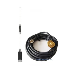 Tram-Browning Dual Band Antenna UHF VHF Hole Mount for Motorola Mobile Radio Mini-UHF BR180