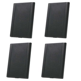 LEFITPA 4 Pack Replacement Full Door Central Vacuum Inlet Valve 775590BLK for Low Voltage Hoses (5 1/8" H x 3 7/16" W x 1 1/2" D)