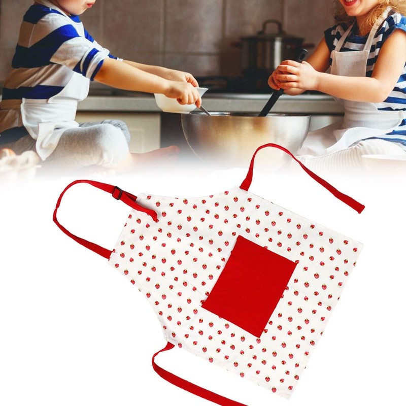 Cotton Pinafore, Cooking Apron Strawberry Pattern Breathable Reasonable Size with