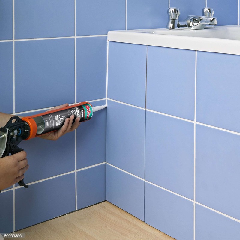 Akfix 918N Black 100% Silicone Caulk for Kitchen and Bathroom