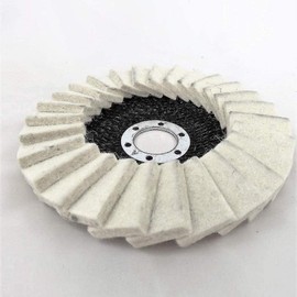 130mm 27 Flap Felt Disc Metal Polishing Angle Grinder Buffing Wheel Polishers Stianless Steel Wool Pads for Medical Glass Marble Metal