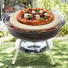 Cook N Home Pizza Grilling Baking Stone with Scraper, Heavy
