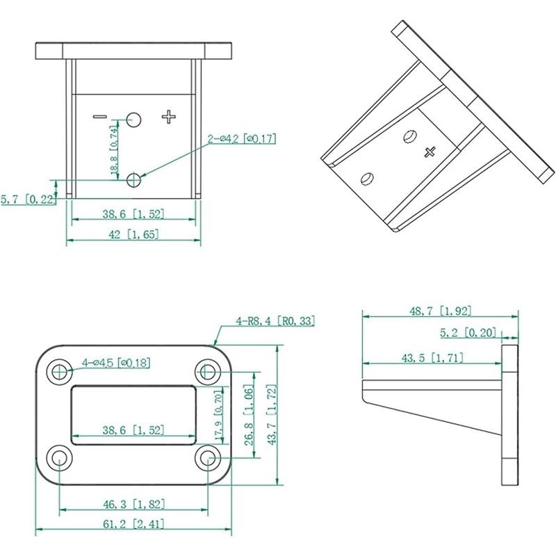 HISports Installation Control Panel ‎EEE0151185,11060,4815,4 Pieces 50 A Mounting Bracket