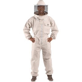 Bees & Co U73 Natural Cotton Beekeeper Suit with Round Veil