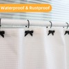 Decorative Shower Curtain Hooks, Luxury Bowknot Shower Curtain Rings, Modern