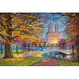 CASTORLAND 1500 Piece Jigsaw Puzzles, Autumn Stroll, Central Park, NY, New York Puzzle, Cityscape, Adult Puzzles, Castorland C-151844-2