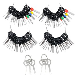 AUCELI 82PCS Terminal Removal Tool Kit for Car, Automotive Wire Harness Terminal Needle Rejector, Depinning Tool Electrical Connector Ejector Pin Removal Tools and Back Needle Remove Set