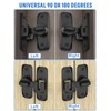 MeBantoo 90/180 Degree Flip Barn Door Lock, Protect Privacy -