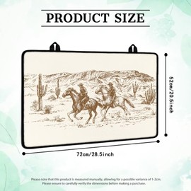 GIKKEARL Cowboy Stove Top Covers for Electric Stove Heat Resistant Western Desert Cowboy Glass Top Stove Cover Washable Dish Drying Mat Cooktop Protector for Kitchen Home Decor 28.5'' x 20.5''