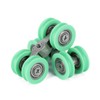 2Pcs UShaped Wheels Stainless Steel 4Wheel Small Rollers Shower Door