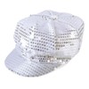 Bristol Novelty BH542 70 Silver Sequin Cap 70's Style, Womens,