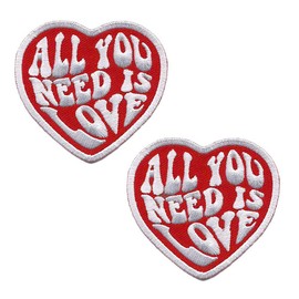 2 St.Du Brauchst nur Liebe" All You Need is Love" Funny Biker Patch Compatible with Velcro for Tactical Clothing Backpack Uniform Vest Jackets Jeans Dog Clothes School Bag Love