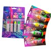 Kit Maquillaje Neón Pintura y Crayón Fluorescente Glow Luz Uv