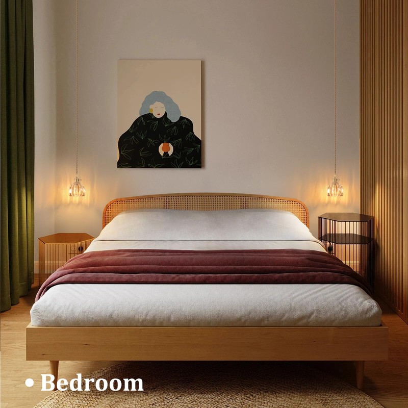 Shenmoyl Pendant Light 2 Pack with Amber Tulip Glass Lmapshade,